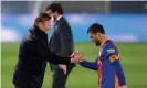  ?? Photograph: Ángel Martínez/Getty Images ?? Lionel Messi trudges off after the final whistle.