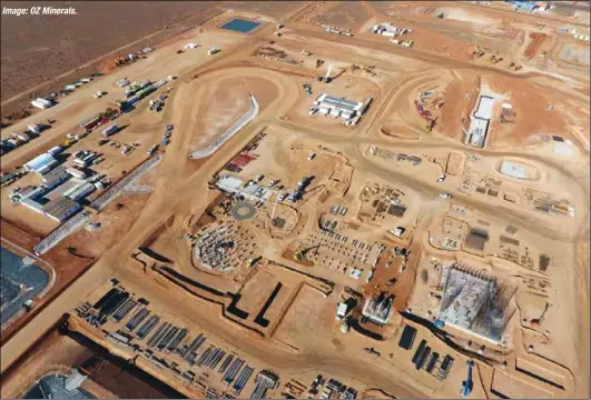  ?? Image:OZMinerals. ?? Constructi­on of the Carrapatee­na processing plant is underway.