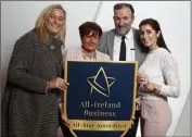  ??  ?? LEFT: Vanessa Doyle, Sorcha Kenny and Caoimhe Kenny of KK Windows, Craanford, with Kieran F Ring of the Global Institute of Logistics.