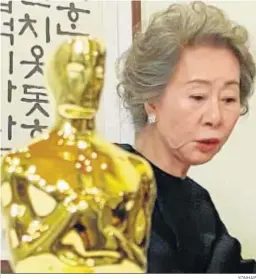  ?? YONHAP ?? La coreana Youn Yhu-jung ganó el Oscar a la actriz de reparto.