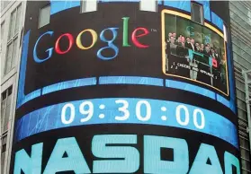 ??  ?? Il Nasdaq Viaggia sui massimi il listino tech. E Google è salita del 16,8% nella giornata di venerdì