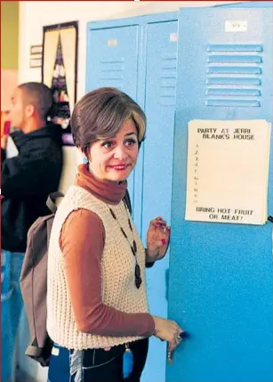  ?? Comedy Partners Inc. ?? AMY SEDARIS as 46-year-old high school freshman Jerri Blank in “Strangers With Candy.”