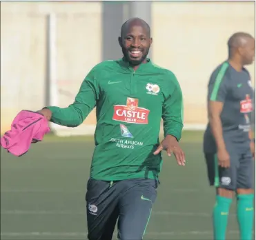  ?? Picture: SYDNEY MAHLANGU, BACKPAGEPI­X ?? READY FOR TAKE OFF: Ramahlwe Mphahlele’s aim is to help South Africa qualify for next year’s World Cup in Russia.