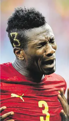 ?? Foto: ČTK ?? Cože? Já se mám ostříhat? Asamoah Gyan zřejmě bude muset během angažmá v Al Ahli Dubaj od svých vlasových kreací upustit.
