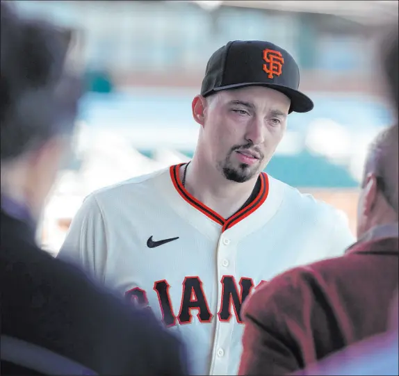  ?? Ross D. Franklin The Associated Press ?? Reigning Cy Young award winner Blake Snell didn’t get signed until the Giants added him on a short-term deal in spring training.