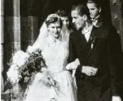  ??  ?? Das Ehepaar Goldberg bei der Hochzeit 1953...