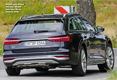  ??  ?? Despite extra ground clearance, Allroad feels more like an estate in bends