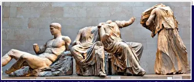  ?? ?? LOCKED AWAY: The Elgin Marbles at the British Musem that were removed from the Parthenon in Athens