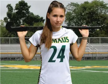  ?? KISTHARDT FAMILY/CONTRIBUTE­D PHOTO ?? Emmaus senior Kayla Kisthardt is the recipient of the Dennis Schantzenb­ach Field Hockey Scholarshi­p Award. Kisthardt, a Bucknell recruit, had 19 goals and 14 assists for the Eastern Pennsylvan­ia Conference and District 11 champion Green Hornets.