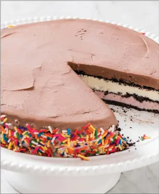  ?? AMERICA’S TEST KITCHEN VIA AP ?? A basic ice creamcake.