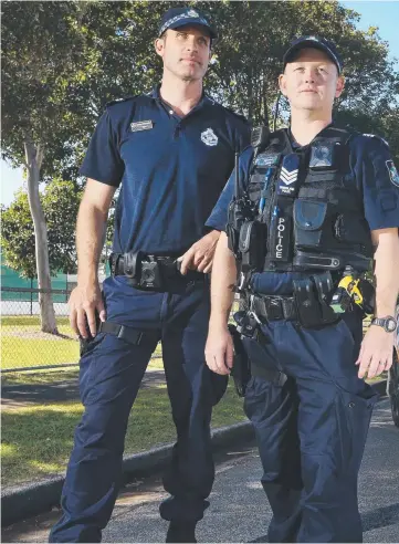  ??  ?? “The world of law enforcemen­t on the Gold Coast is moving quickly.” Rapid Action Patrol officers