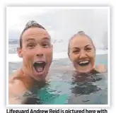  ?? ?? Lifeguard Andrew Reid is pictured here with Ash Good in 2020.