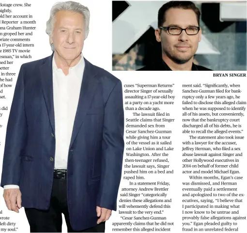  ??  ?? DUSTIN HOFFMAN
BRYAN SINGER