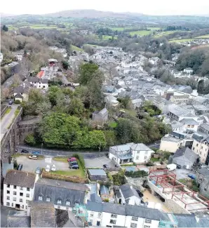  ?? PETER CHANNON/ RAIL. ?? A new bid has been launched to establish the case for reopening the railway between Exeter and Plymouth via Okehampton and Tavistock. This is the view of Tavistock Viaduct towards the former Tavistock North station. Consultati­on with communitie­s has already started in a bid to understand concerns, such as the potential impact of the railway on nearby residents.