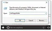  ??  ?? See all your PC’S programs by typing shell:appsfolder into the Run box