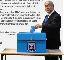  ??  ?? Premiärmin­ister Benjamin Netanyahu röstade också.