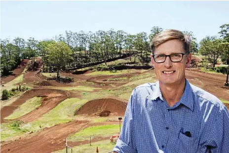  ??  ?? NEW FEATURES: Toowoomba Motocross Club treasurer Bruce Krause looks forward to riders using the track during its annual Mountain Man event later this month.