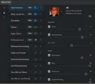  ??  ?? Mit neuen Reglern wie „Glück“, „Blick“oder „Haardichte“bearbeitet Photoshop 2021 Portraits.