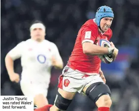  ??  ?? Justin Tipuric was rated Wales’ best forward.