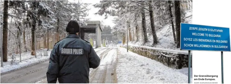  ?? BILDER: SN/APA/ANGELIKA KREINER ?? Der Grenzüberg­ang am Ende Europas.