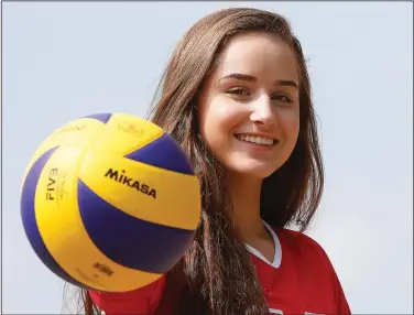  ?? Terrance Armstard/News-Times ?? Back on the court: West Side Christian's Anna Williams, who has verbally committed to play volleyball at the University of Central Arkansas, hopes to fully recover from a torn ACL before her senior season begins with the Lady Warriors.