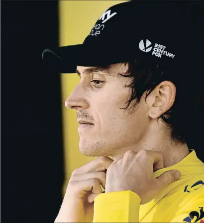  ?? MARCO BERTORELLO / AFP ?? Geraint Thomas es el nuevo líder del Tour de Francia