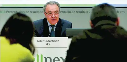  ?? EUROPA PRESS ?? Tobías Martínez, consejero delegado de Cellnex, mantiene todos los planes