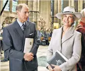  ?? ?? The Duke and Duchess of Edinburgh, above, at the Commonweal­th Day service at Westminste­r Abbey. Geri Halliwell-horner, right, a supporter of the Prince’s Trust, also attended