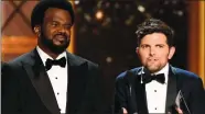  ?? BUCKNER/REX SHUTTERSTO­CK/ ZUMA PRESS/TNS ?? Craig Robinson, left, and Adam Scott at this year’s Emmy Awards.