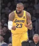  ?? JAYNE KAMIN-ONCEA/USA TODAY SPORTS ?? LeBron James and the Lakers have work to do down the stretch.