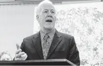  ?? Mark Mulligan / Staff photograph­er ?? “We need to find a way to humanely and legally allow immigratio­n to occur,” U.S. Sen. John Cornyn said.