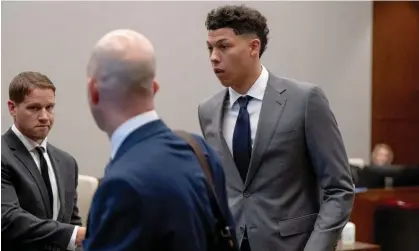  ?? ?? Jackson Mahomes has been sentenced to six months' probation in a case alleging an assault on a woman. Photograph: Nick Wagner/AP