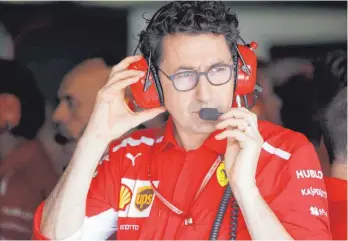  ?? FOTO: ANDY HONE/IMAGO ?? Arrivederc­i: Mattia Binotto verlässt den Ferrari-Rennstall.