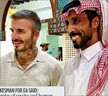  ?? ?? LUCRATIVE TRIP: David Beckham on his visit to Qatar earlier this month