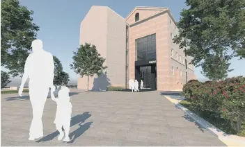  ??  ?? This image shows how Whitworth Mill at Fletton Quays will appear when renovated as an arts hub.