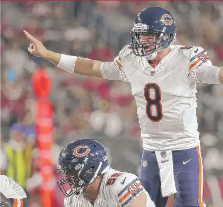  ?? | AP ?? Quarterbac­k Mike Glennon was 13- for- 18 for 89 yards with a touchdown and an intercepti­on Saturday against the Cardinals.