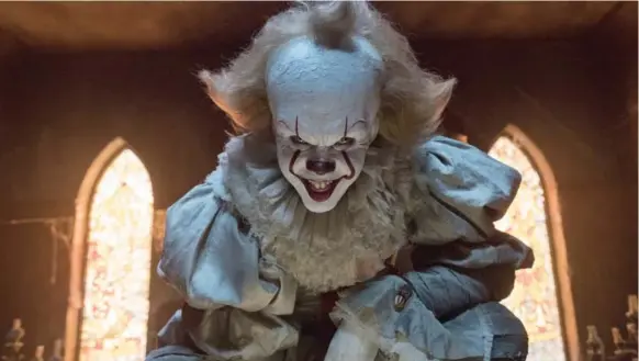  ?? BROOKE PALMER/WARNER BROS. PICTURES ?? The new movie It is the first in a planned two-part adaptation of Stephen King’s 1986 magnum opus. The film has gone heavy on the clown imagery in its promotion.