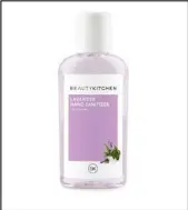  ??  ?? Beauty Kitchen Boutique’s hand sanitizer comes in scents like lavender.