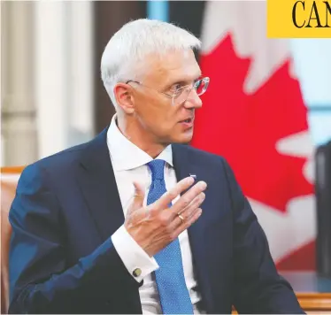  ?? SEAN KILPATRICK / THE CANADIAN PRESS ?? Latvian Prime Minister Arturs Krišjānis Kariņš did not receive his top request for an enhanced Canadian military presence in the Baltics, while speaking with Prime Minister Justin Trudeau in Ottawa on Thursday.