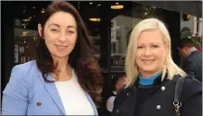  ??  ?? Helen O’Sullivan Sheehan and Aileen Garvey at the SouthWest Counsellin­g Centre fundraisin­g coffee morning at Lir Cafe, Killarney on Friday.