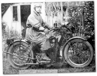  ??  ?? Left: Margaret Maycock commuted aboard her Cedos during the early 1920s