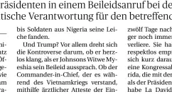  ?? FOTO: AP ?? Myeshia Johnson weint über dem Sarg ihres Mannes Sergeant La David Johnson, der bei einem Einsatz in Niger getötet wurde.