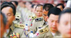  ?? HENG CHIVOAN ?? Ministry of Interior officials attend the year-end meeting of the General Department of Identifica­tion in Phnom Penh yesterday.