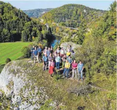  ?? FOTO: RUPERT HOTZ ?? Die Wanderer bei der Tour im Donautal.