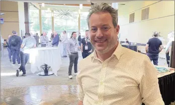  ?? Penticton Herald ?? Trevor Halford, the BC Liberal critic for mental health and addictions is pictured at his party’s convention, Friday at the Penticton Trade and Convention Centre.