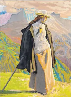  ?? FOTO: STATENS MUSEUM FOR KUNST, KOPENHAGEN / VG BILD-KUNST, BONN 2018 ?? Die „Bergsteige­rin“von Jens Ferdinand Willumsen ist die einzige Frau, die ein Hauptmotiv in der Ausstellun­g bildet.