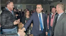  ?? (Lapresse) ?? A TermoliIl candidato premier del Movimento 5 Stelle, Luigi Di Maio, 31 anni, ieri ha incontrato alcuni imprendito­ri del Molise