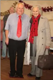  ??  ?? Albert Willoughby with his partner Anne Carolin at the recent weigh-in.