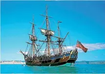  ??  ?? The replica Endeavour will visit sites around NZ as part of the Tuia – Encounters 250 celebratio­ns.