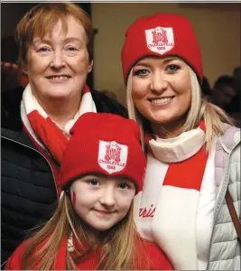  ??  ?? Eileen Lambert with Sophie and Fiona Galligan were supporting Charlevill­e at Croke Park at the All-Ireland Intermedia­te Club Hurling final last Sunday, and though their side was beaten, all of Charlevill­e remained very proud of the team.